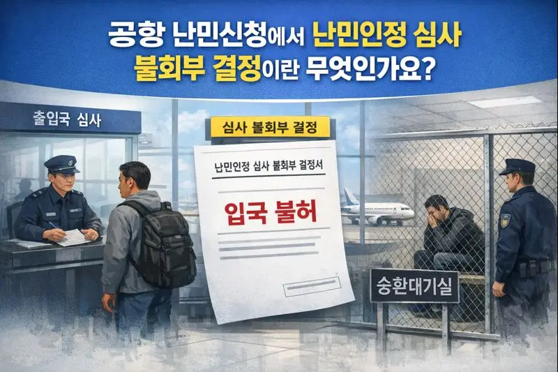 공항 난민신청에서 난민인정 심사 불회부 결정이란 무엇인가요? 난민
