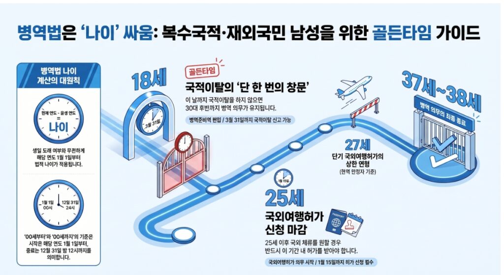 병역법 나이별 총정리 국적이탈과 국외여행허가 1
